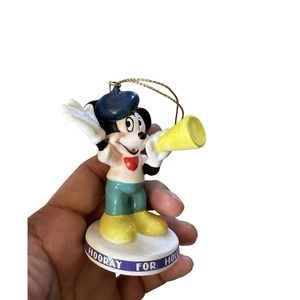 VTG Schmid & Disney Christmas Ornament Mickey‎ Hooray for Hollywood Ceramic Box